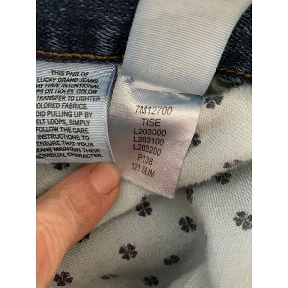 Lucky Brand 121 Slim Straight Leg Medium Wash Denim Jeans Size 30/30 - Picture 10 of 12